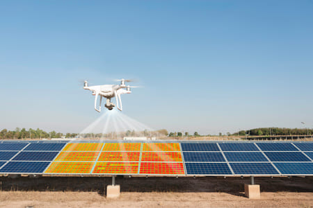 Commercial solar panel cleaning